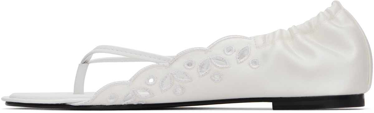 JACQUEMUS White 'The Flat' Sandals