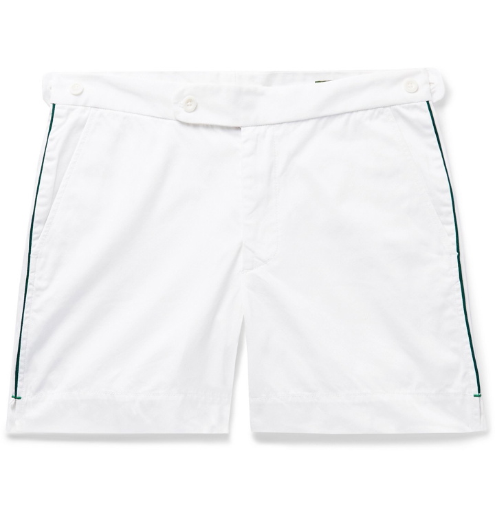 Photo: Sid Mashburn - Piped Cotton-Blend Twill Shorts - White