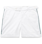 Sid Mashburn - Piped Cotton-Blend Twill Shorts - White