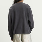 Won Hundred Men's Steven Long Sleeve Ribbed T-shirt in Asphalt
