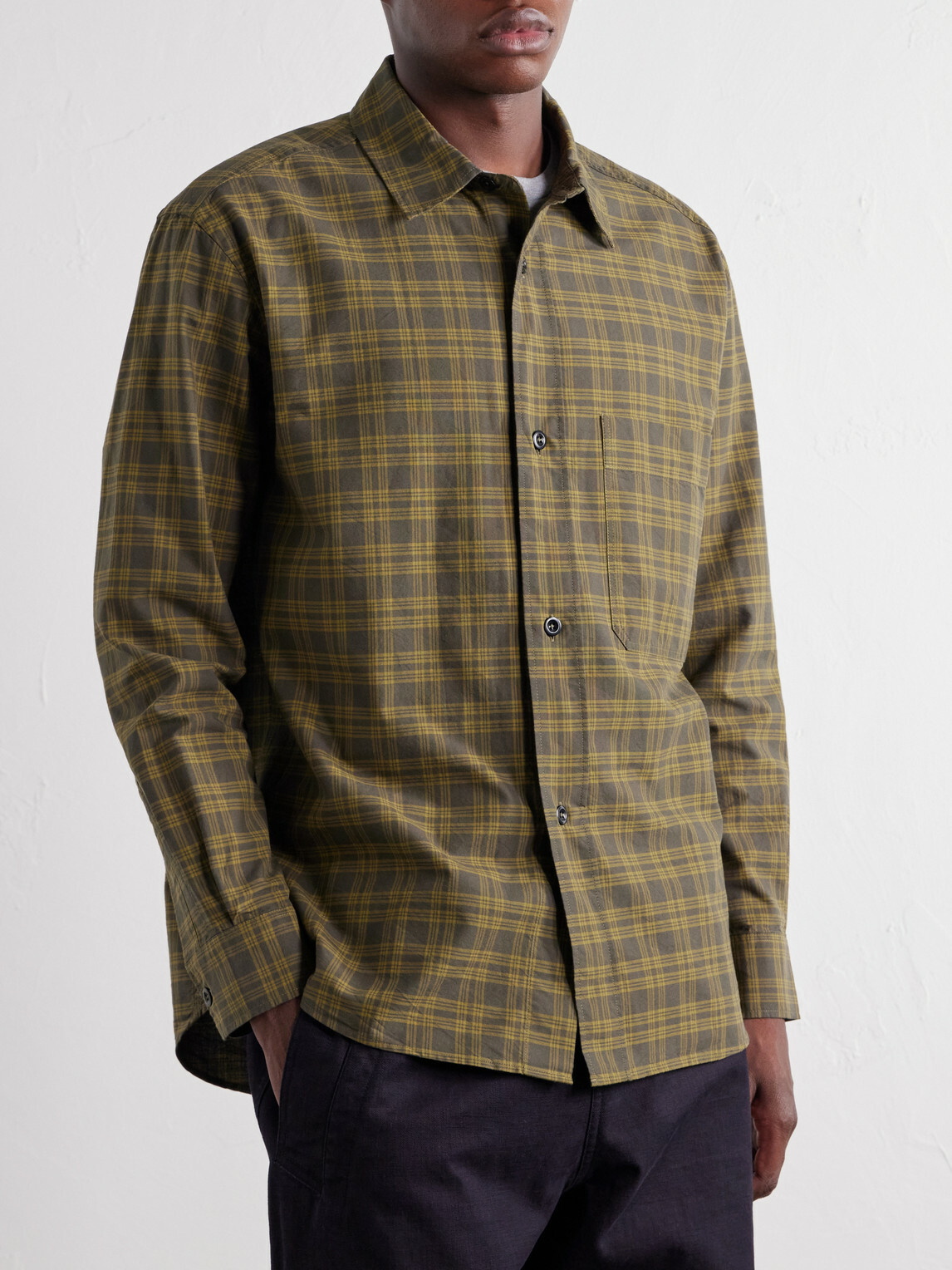 Margaret Howell - The Basic Checked Cotton-Poplin Shirt - Green