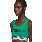 Reebok Classics Green Logo Sports Bra