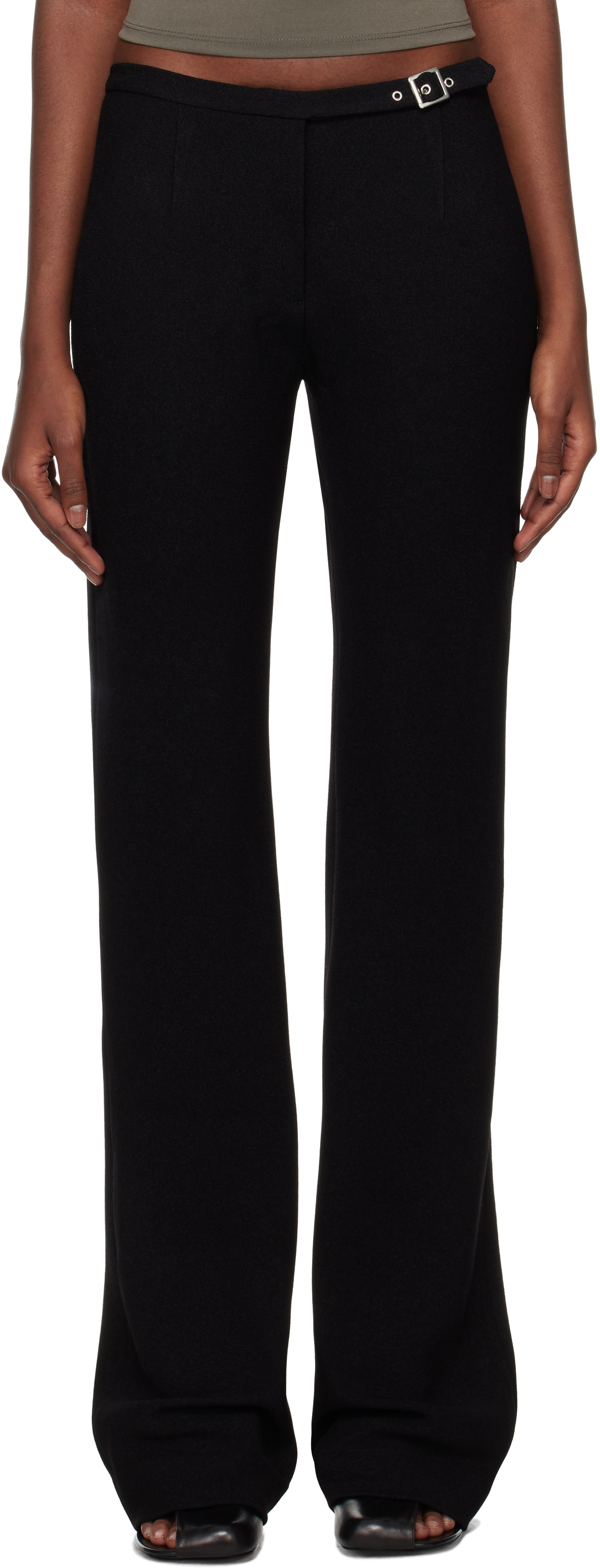 Paris Georgia Black 09 Sleek Belted Trousers