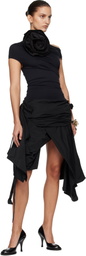 VAQUERA Black Rose Minidress