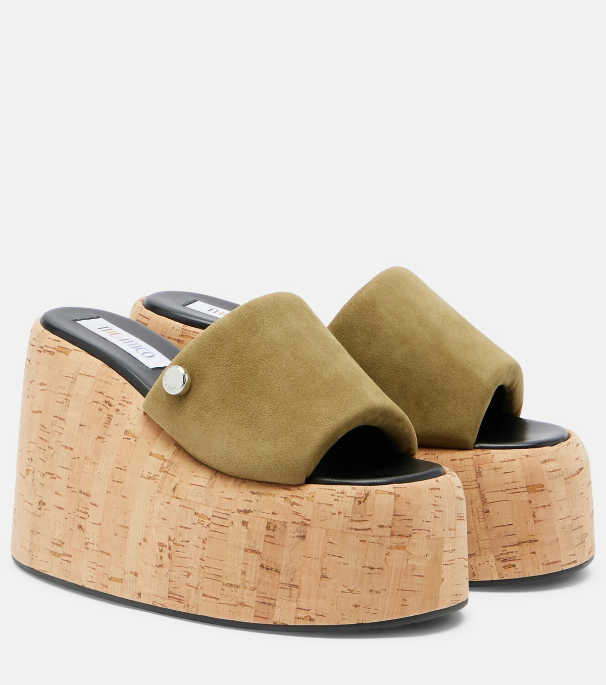 The Attico Mochi suede platform slides