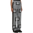 Versace Black and White Address Plate Track Pants