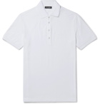 Dolce & Gabbana - Logo-Embroidered Cotton-Blend Piqué Polo Shirt - White