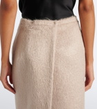 Magda Butrym Mohair and wool-blend midi skirt