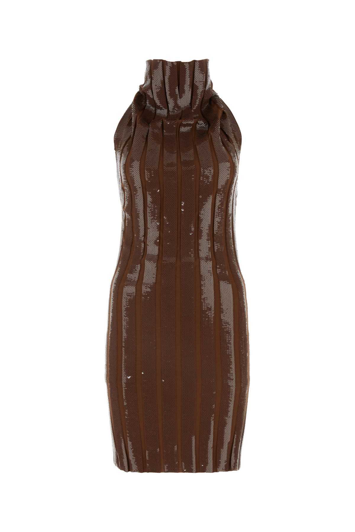 【送関込】FENDI☆knitted mini dress with contrasting edges Fendi Knit mini-dress textured pattern | The Fashion Square