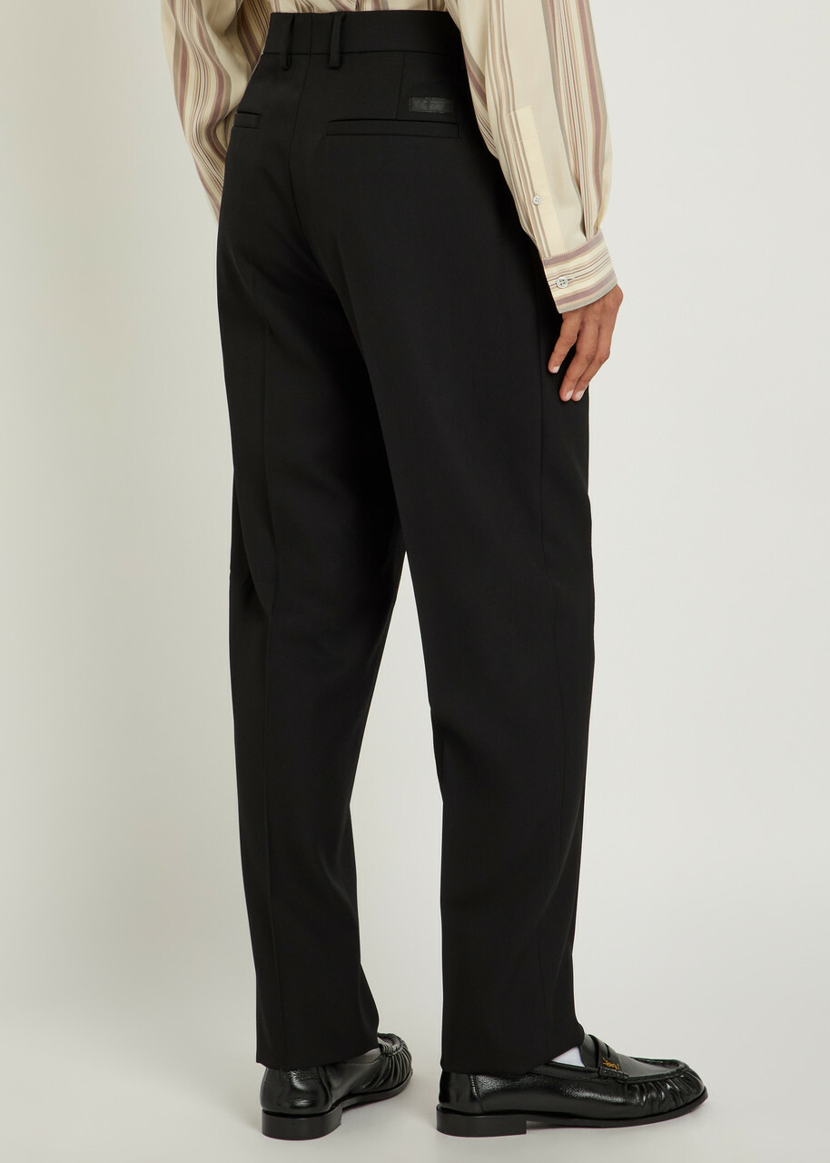 Versace Tailored Wool Trousers Black