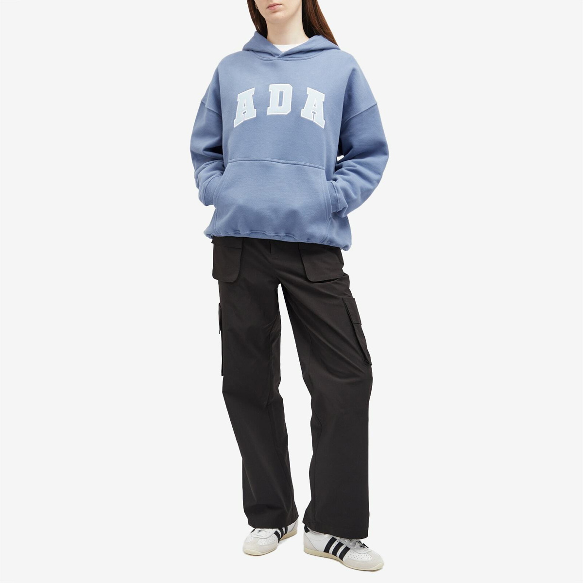 Adanola Women's Oversized Hoodie in Vintage Blue/Powder Blue