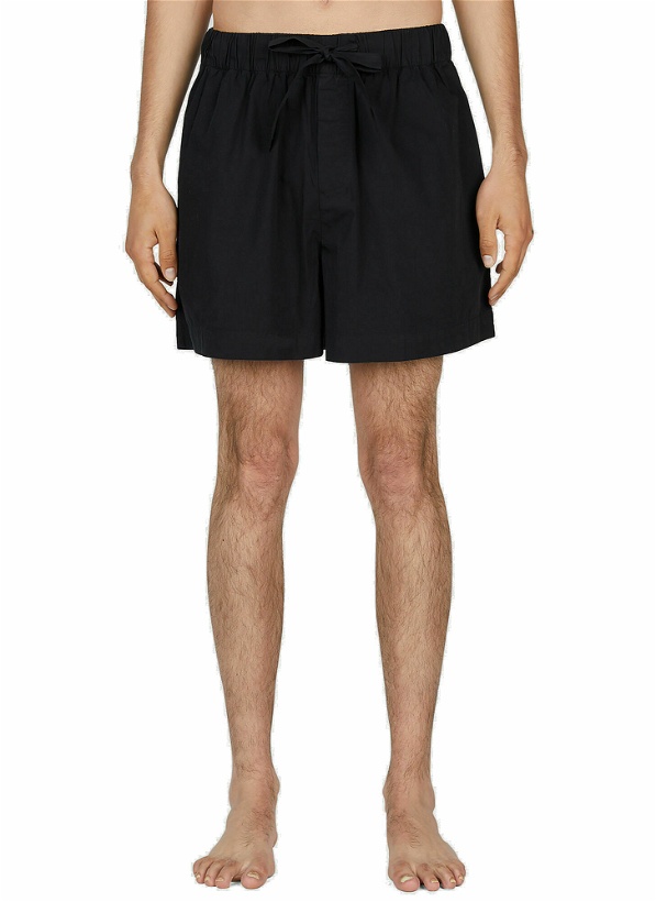 Photo: Tekla - Drawstring Sleep Shorts in Black