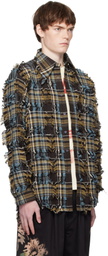 Collina Strada Brown & Blue Bat Button-Up Shirt