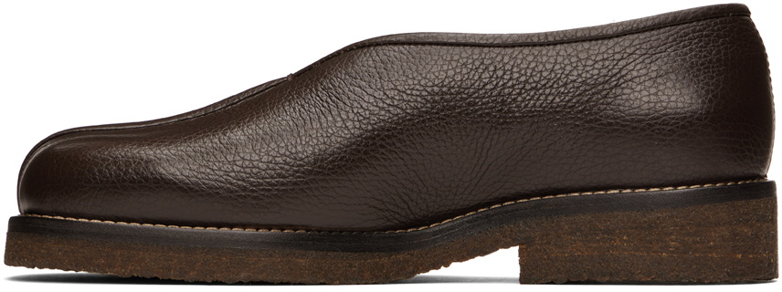 Lemaire Brown Piped Slippers Lemaire
