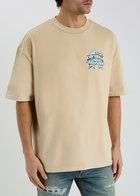 Amiri Championship Printed Cotton T-shirt Beige