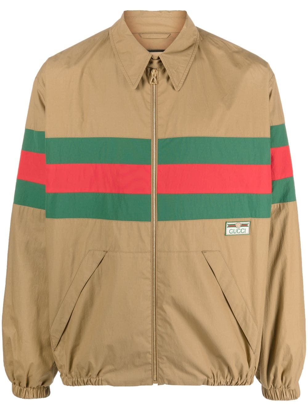GUCCI - Web-detail Cotton Shirt Jacket Gucci