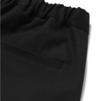 Fendi - Black Logo-Jacquard Organza-Panelled Twill Trousers - Black
