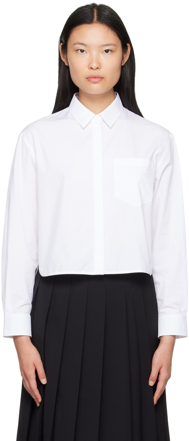 Juun.J White Cropped Shirt