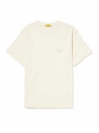 DIME - Logo-Embroidered Cotton-Jersey T-Shirt - Neutrals