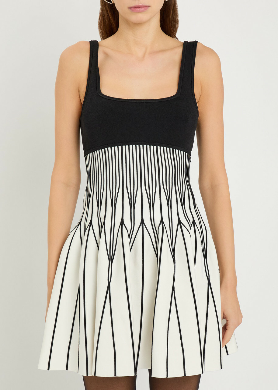 Simkhai Cynder Patterned Knit Mini Dress Black