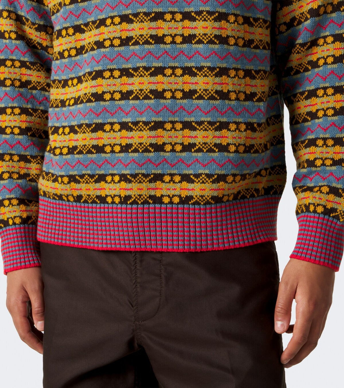 Bode Bracken Fair Isle cotton sweater