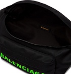 BALENCIAGA - Logo-Print Canvas Belt Bag - Black