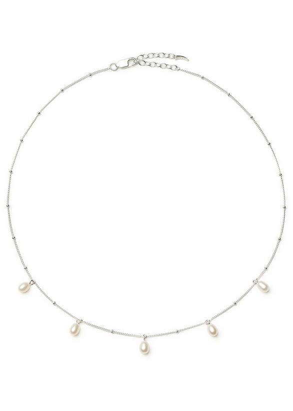 Photo: Missoma Pearl Baya Silver-plated Choker Necklace - One Size