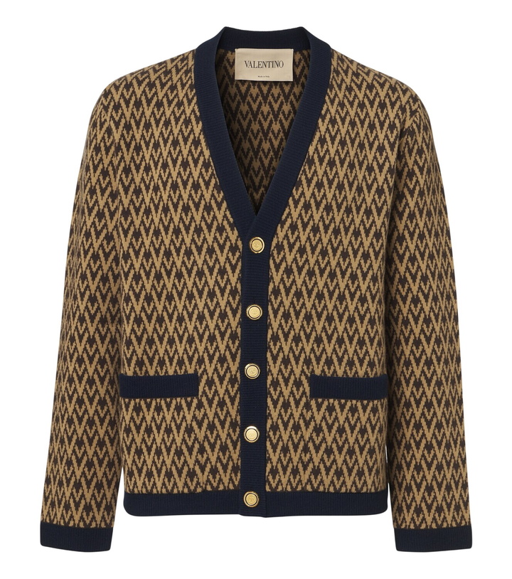 Photo: Valentino Toute La V jacquard virgin wool cardigan