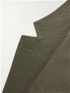 De Petrillo - Unstructured Linen Suit Jacket - Green