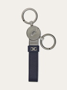 Ferragamo Mens Gancini key holder in Blue