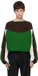 Kiko Kostadinov Green Paneled Sweater