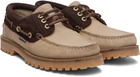 Barbour Beige & Brown Re-Engineered Deck Boat Shoes