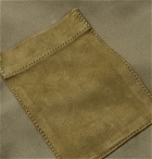 Fendi - Suede-Panelled Cotton-Gabardine Jumpsuit - Green