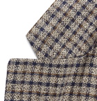 Etro - Mushroom Slim-Fit Checked Wool-Blend Blazer - Mushroom