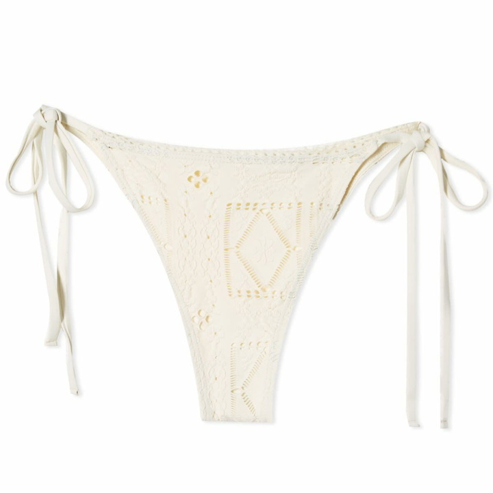 Photo: Frankies Bikinis Women's Venice Patchwork Bikini Bottom in White