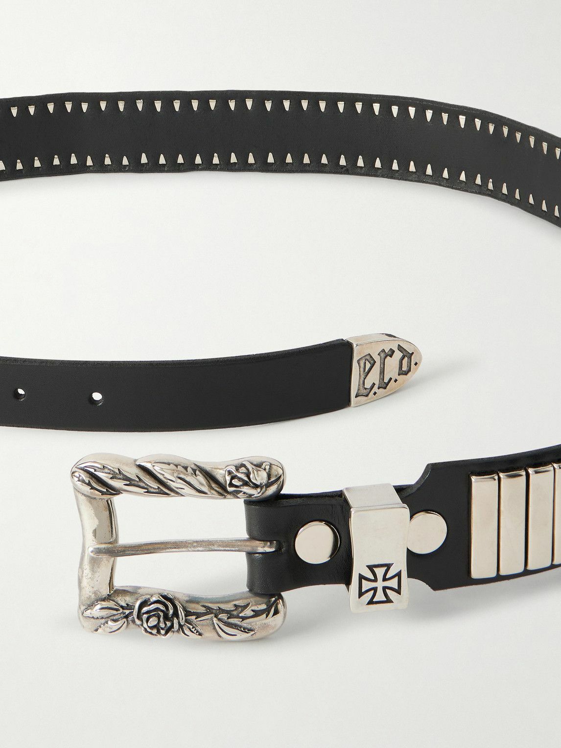 Enfants Riches Déprimés - Mechanic 3.5cm Studded Leather Belt - Black
