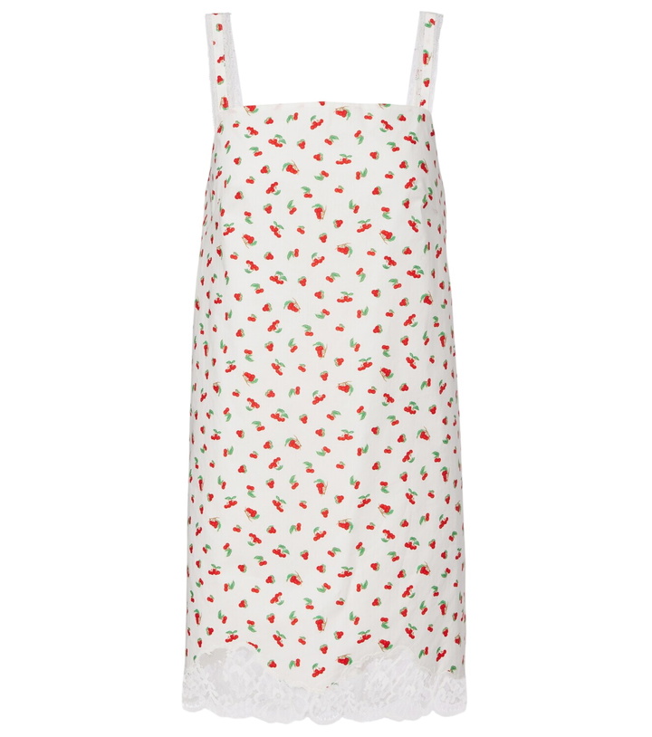 Photo: Posse Delia lace-trimmed printed cotton minidress