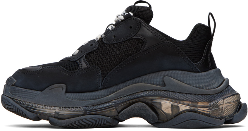 Balenciaga Black Triple S Clear Sole Sneakers Balenciaga