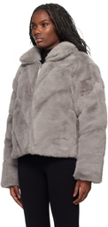 MACKAGE Gray Anik Faux-Fur Down Jacket