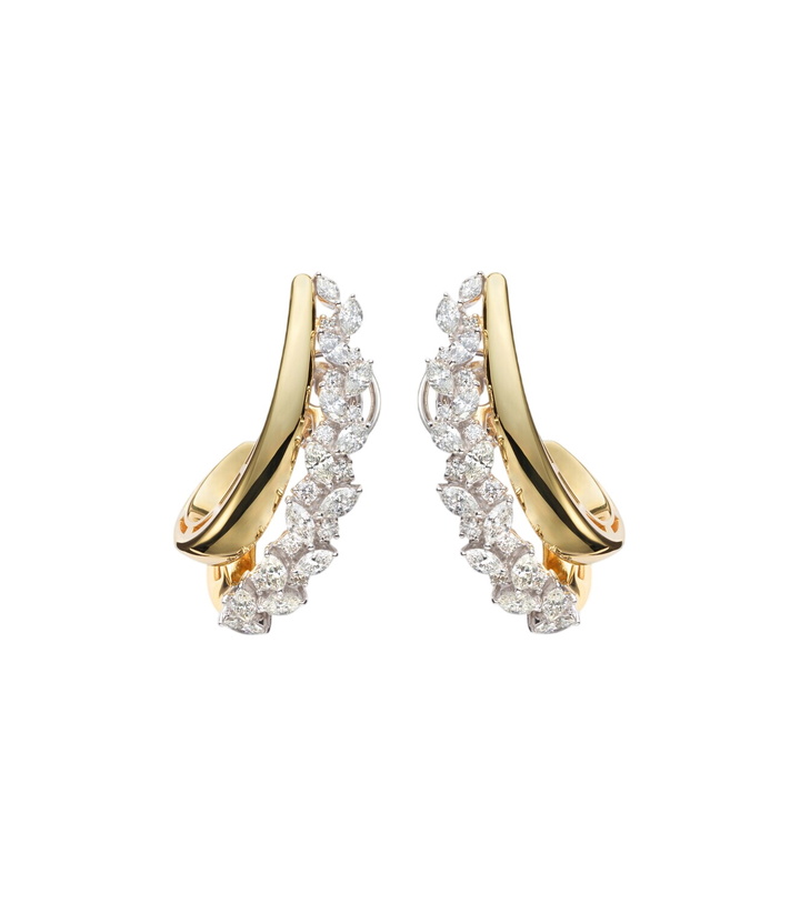 Photo: Yeprem Golden Strada 18kt gold earrings with diamonds