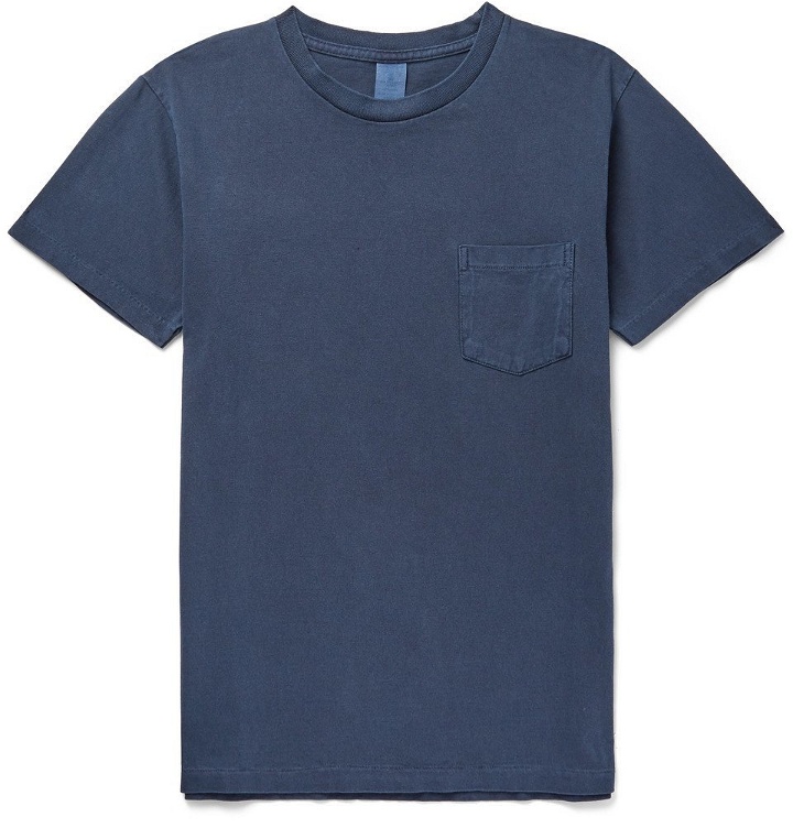 Photo: Velva Sheen - Slim-Fit Cotton-Jersey T-Shirt - Men - Navy