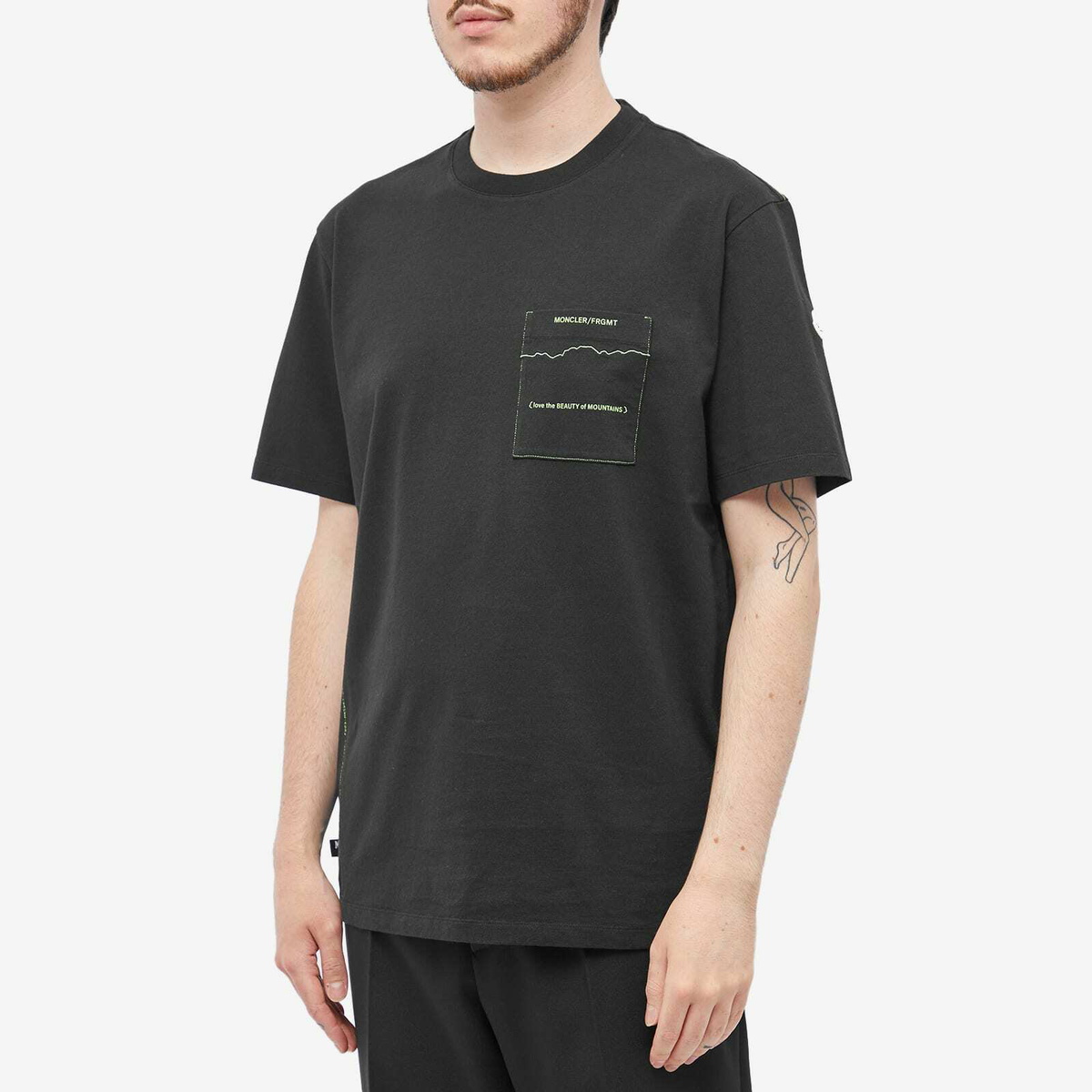 Moncler Men's Genius x Fragment T-Shirt in Black Moncler Moncler Men's Genius x Fragment T-Shirt in Black Moncler