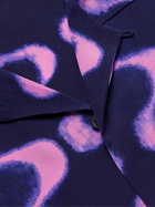 MCQ - Camp-Collar Printed Silk-Crepe Shirt - Purple
