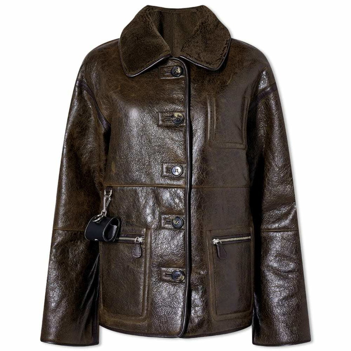 Photo: Saks Potts Women's Ada Shearling Jacket in Distressed Brown