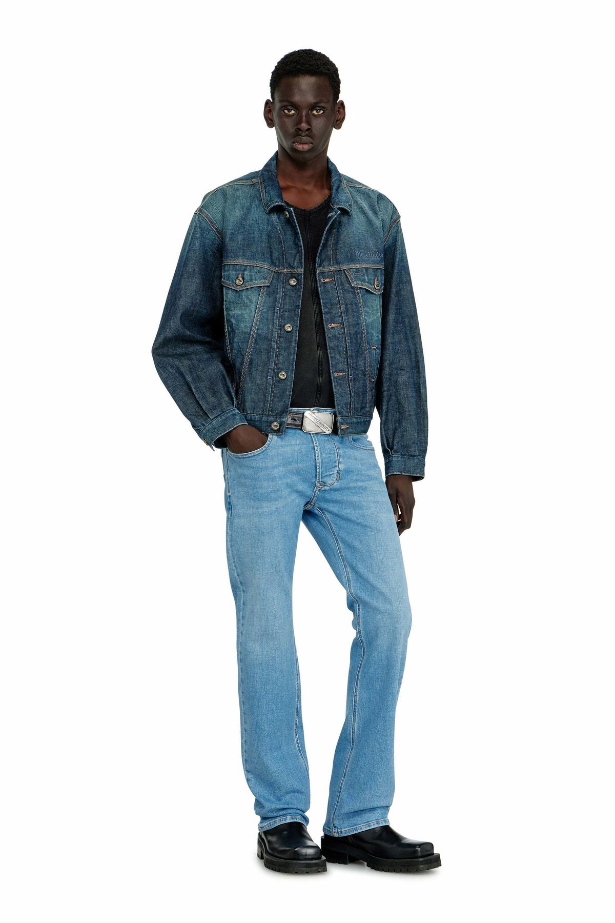 Diesel Regular Jeans Low Waist 1985 Larkee - Jeans Mens in Blue