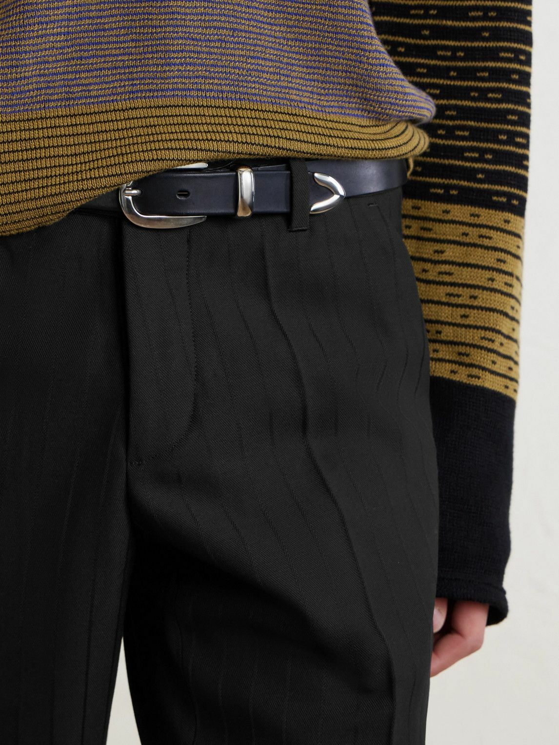 Enfants Riches Déprimés - Skinny Lieutenant Straight-Leg Pinstriped Virgin Wool Trousers - Black