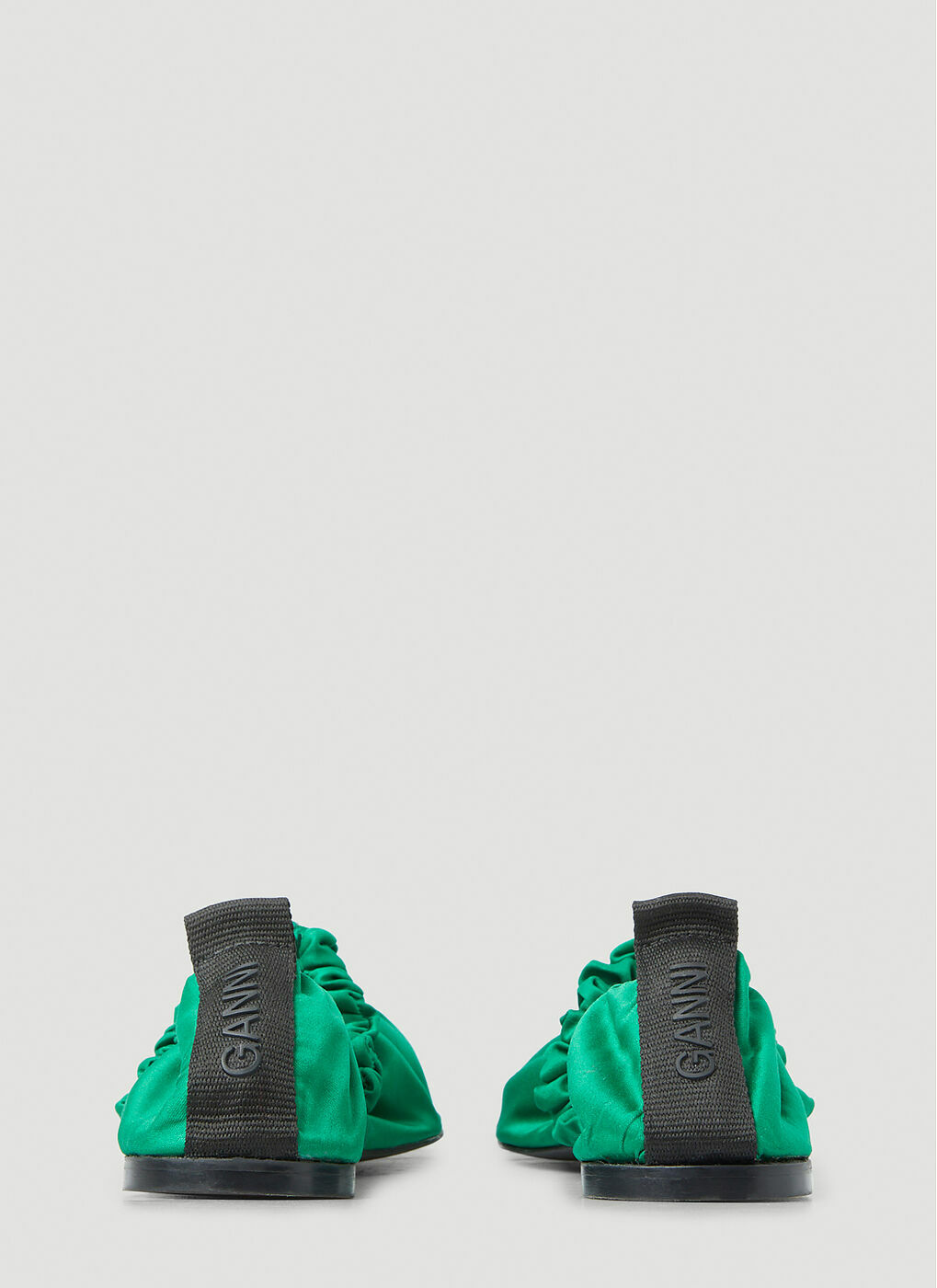 【GANNI 】 SOFT SQUARE TOE SCRUNCHIE BALLERINA (S1983-393) GANNI Women's Soft Square Toe Scrunchie Ballerina Flat
