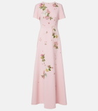 Carolina Herrera Floral embroidered crêpe gown