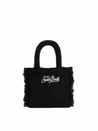 MC2 Saint Barth Wooly Mini Vanity Fringed Black Bag