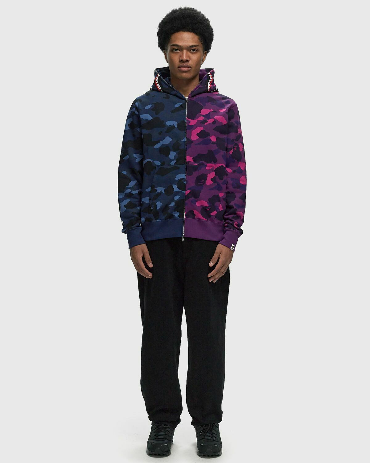 Bape fashion hoodie purple and blue